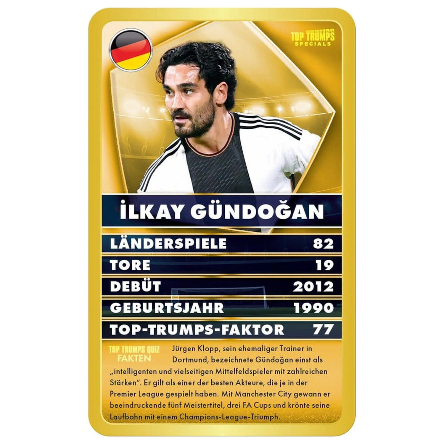 World Football Stars 6 Igralna karta Top Trumps *German Version* fotografija izdelka