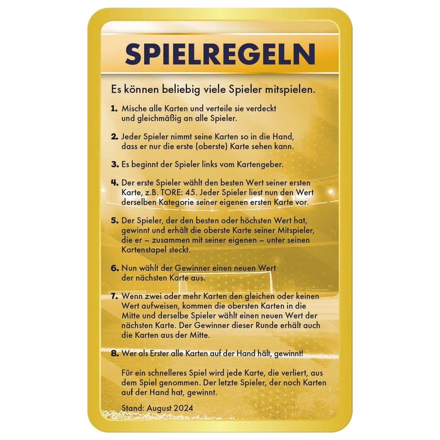 World Football Stars 6 Igralna karta Top Trumps *German Version* fotografija izdelka