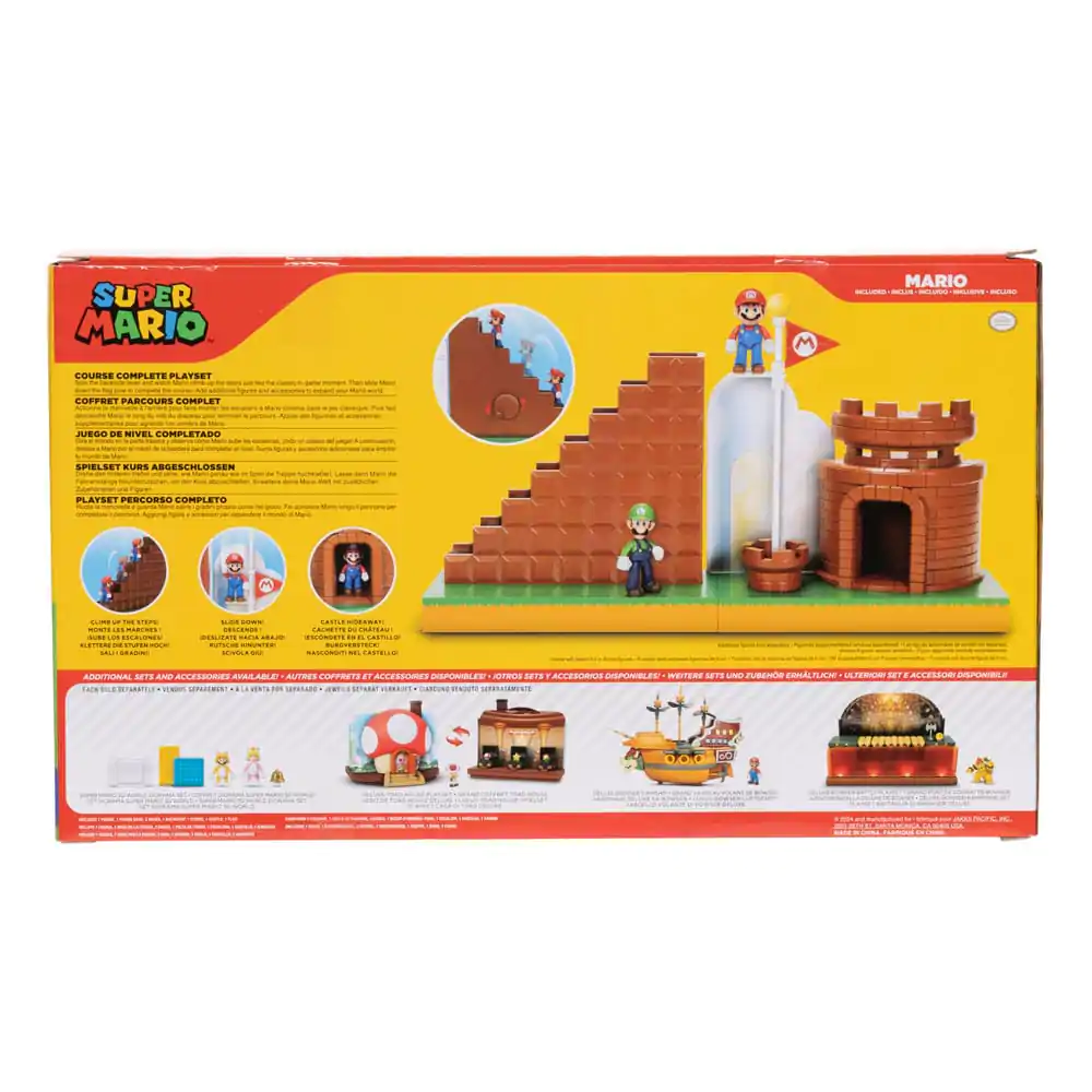 World of Nintendo Super Mario Mini Figura Igralni Set Konec Nivoja fotografija izdelka