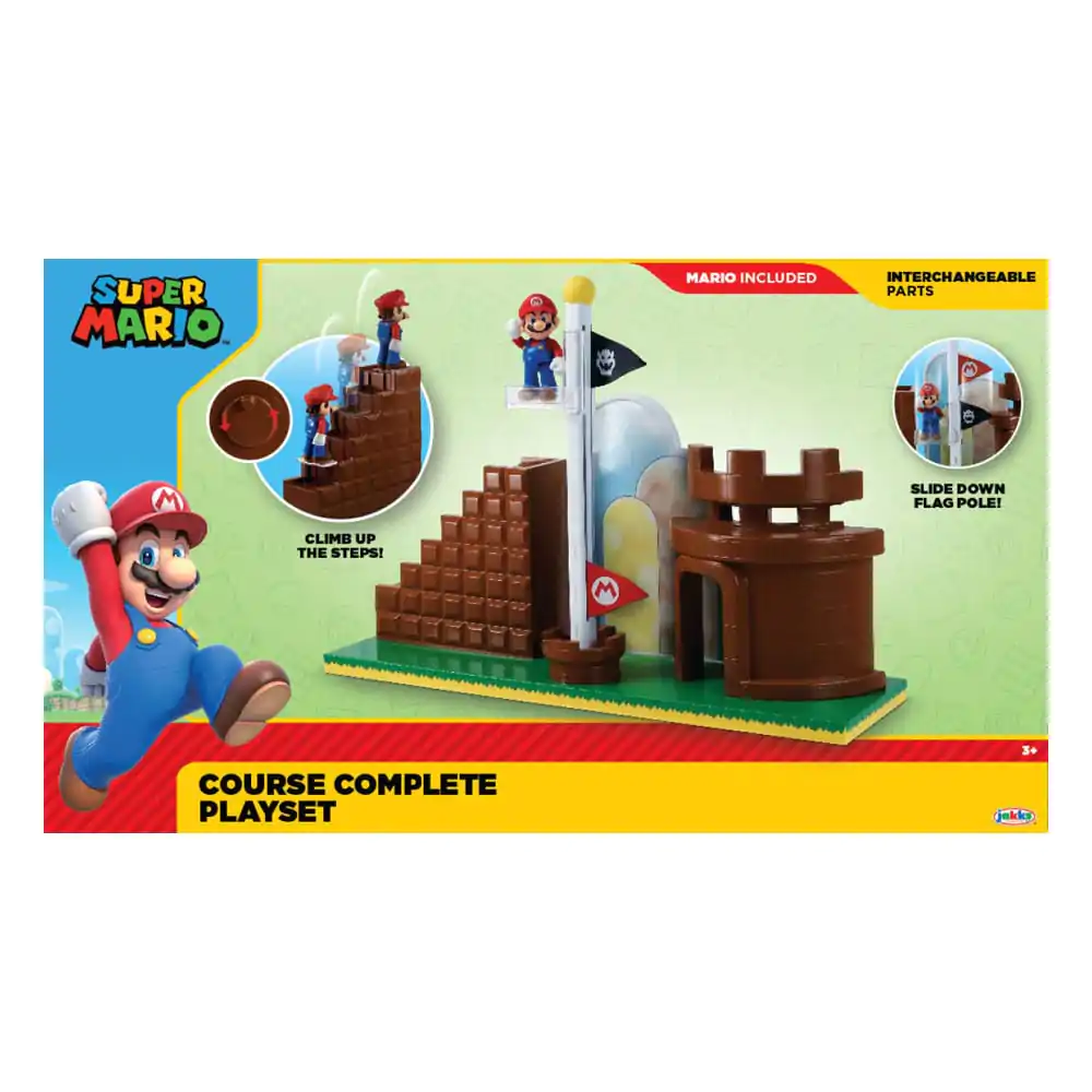 World of Nintendo Super Mario Mini Figura Igralni Set Konec Nivoja fotografija izdelka