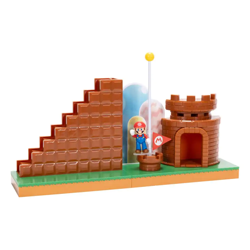 World of Nintendo Super Mario Mini Figura Igralni Set Konec Nivoja fotografija izdelka