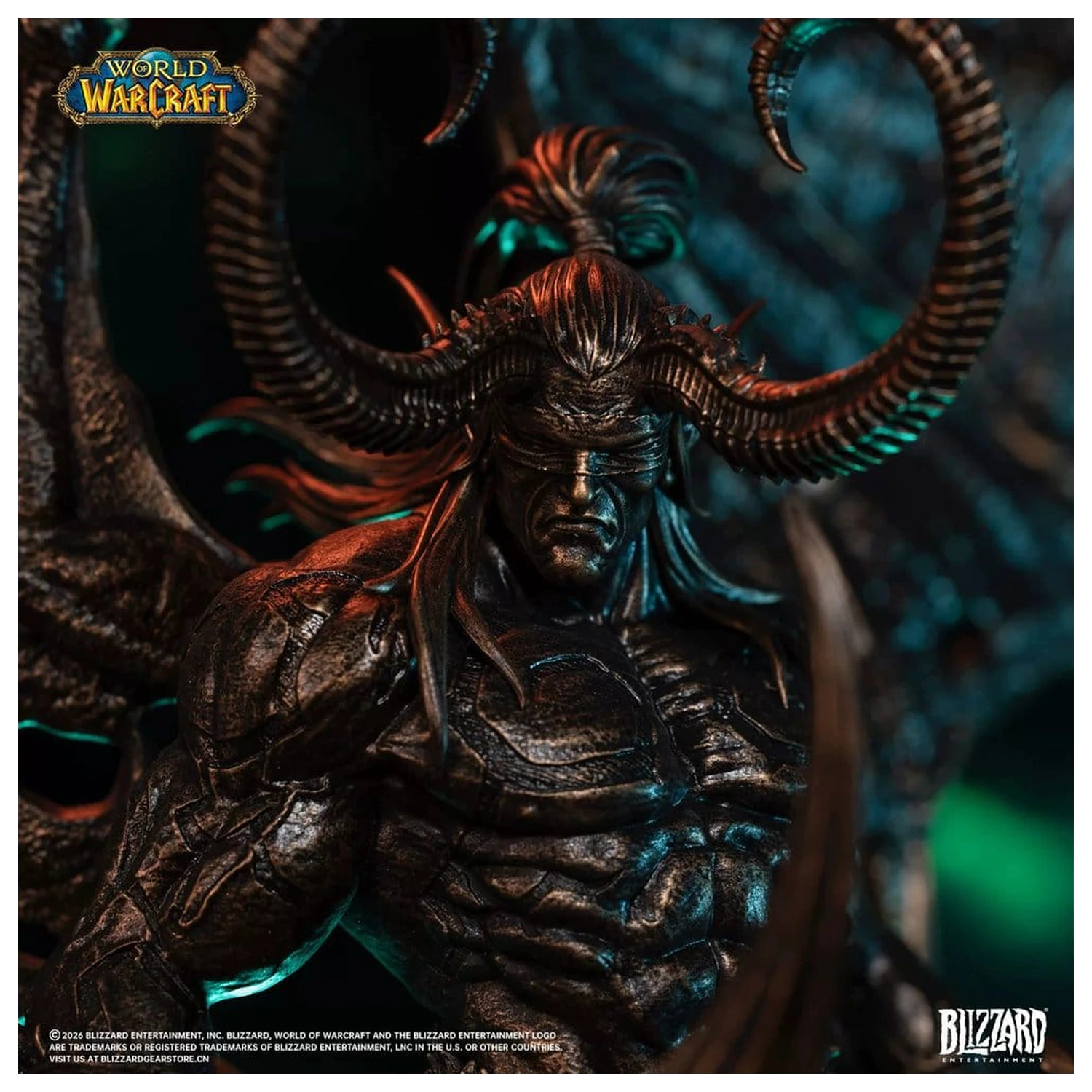 World of Warcraft kip v merilu 1/10 Illidan Stormrage (bronaste barve) 34 cm fotografija izdelka