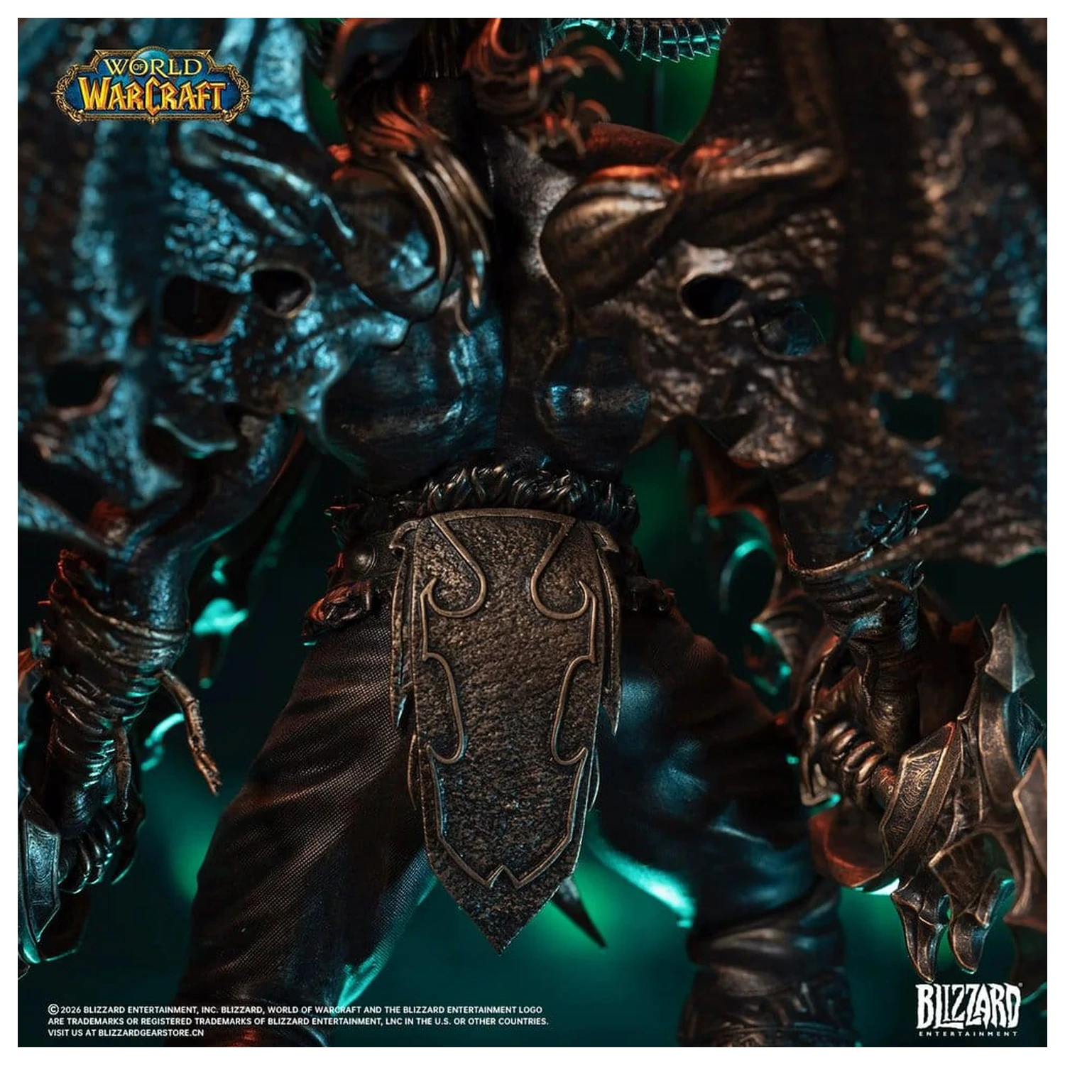 World of Warcraft kip v merilu 1/10 Illidan Stormrage (bronaste barve) 34 cm fotografija izdelka