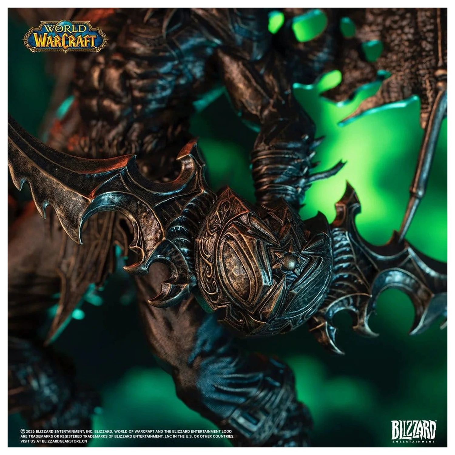 World of Warcraft kip v merilu 1/10 Illidan Stormrage (bronaste barve) 34 cm fotografija izdelka