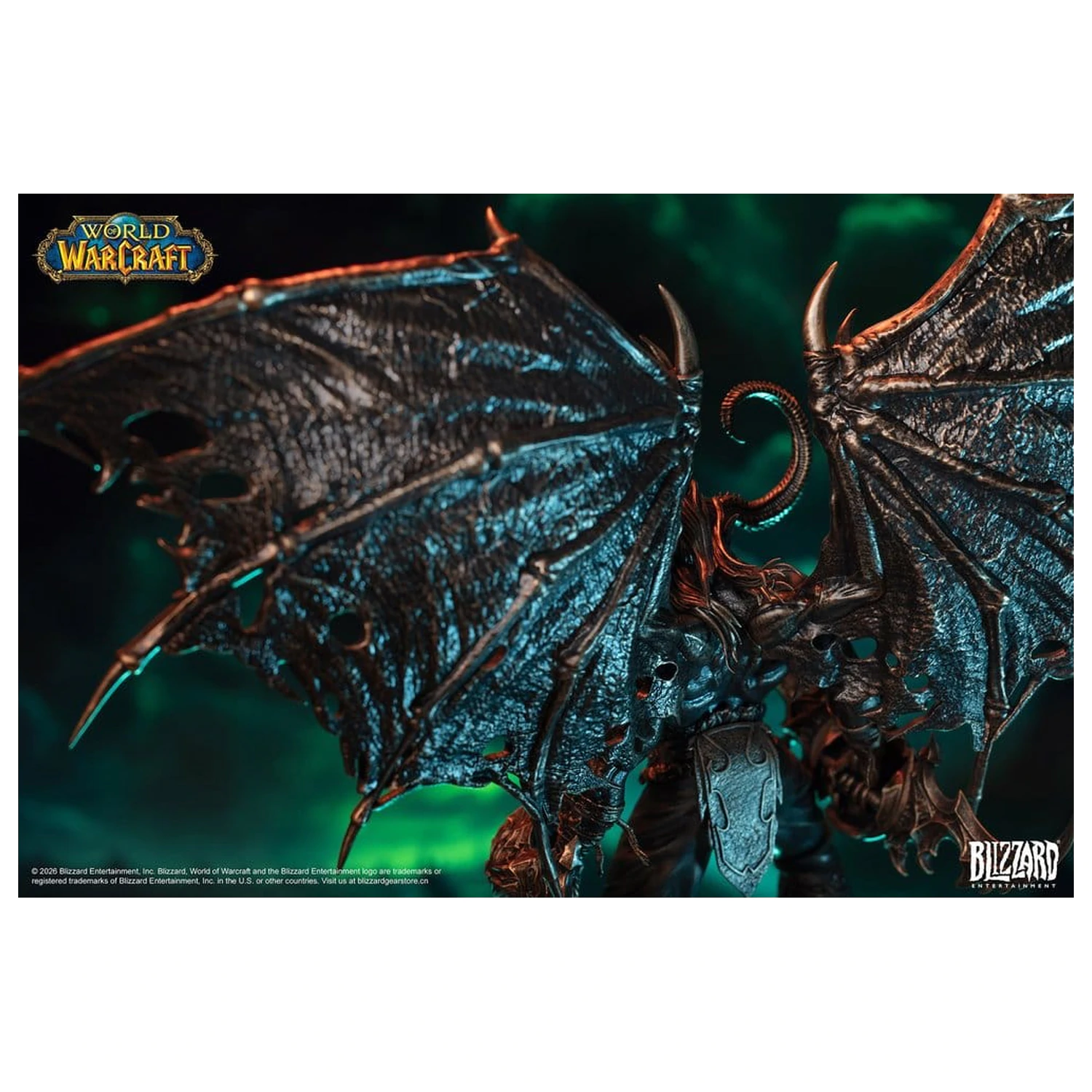 World of Warcraft kip v merilu 1/10 Illidan Stormrage (bronaste barve) 34 cm fotografija izdelka