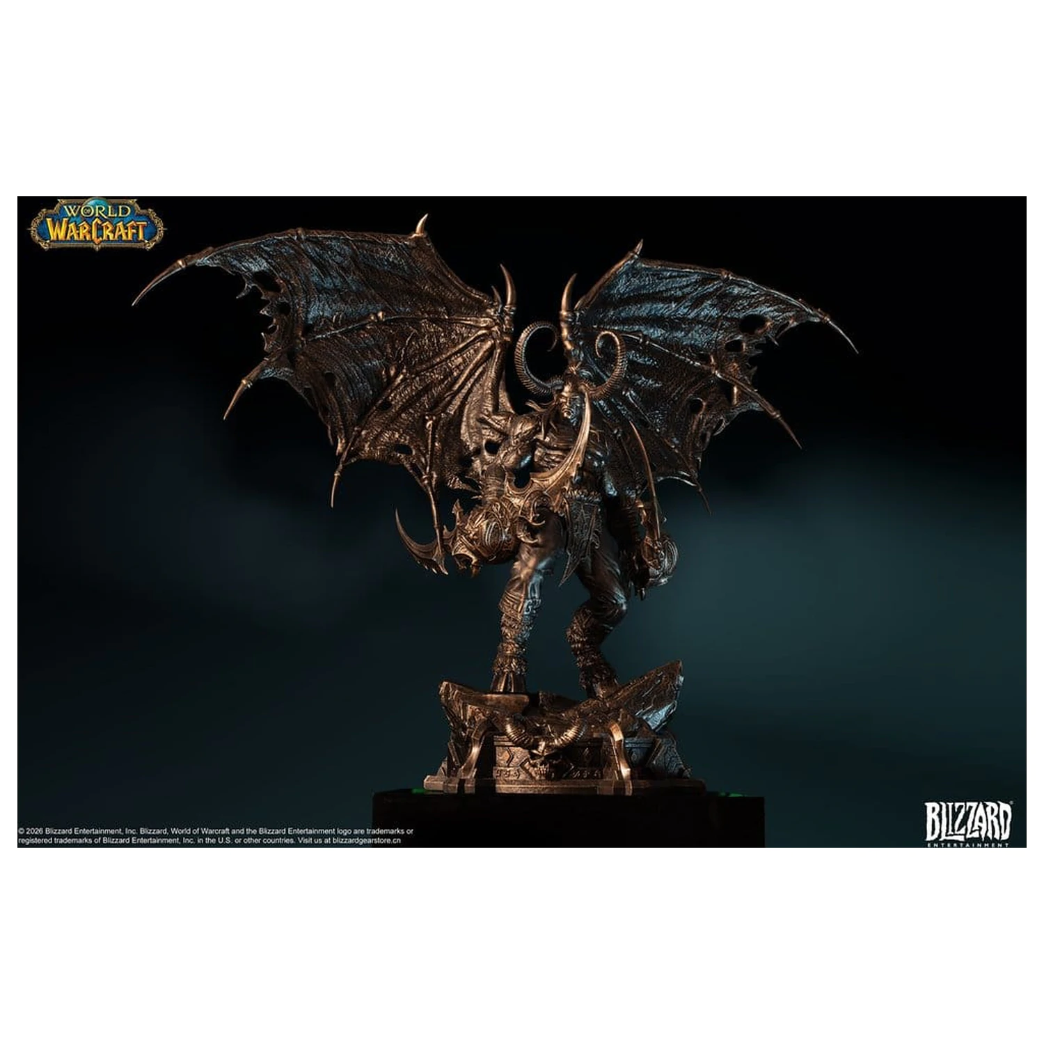 World of Warcraft kip v merilu 1/10 Illidan Stormrage (bronaste barve) 34 cm fotografija izdelka