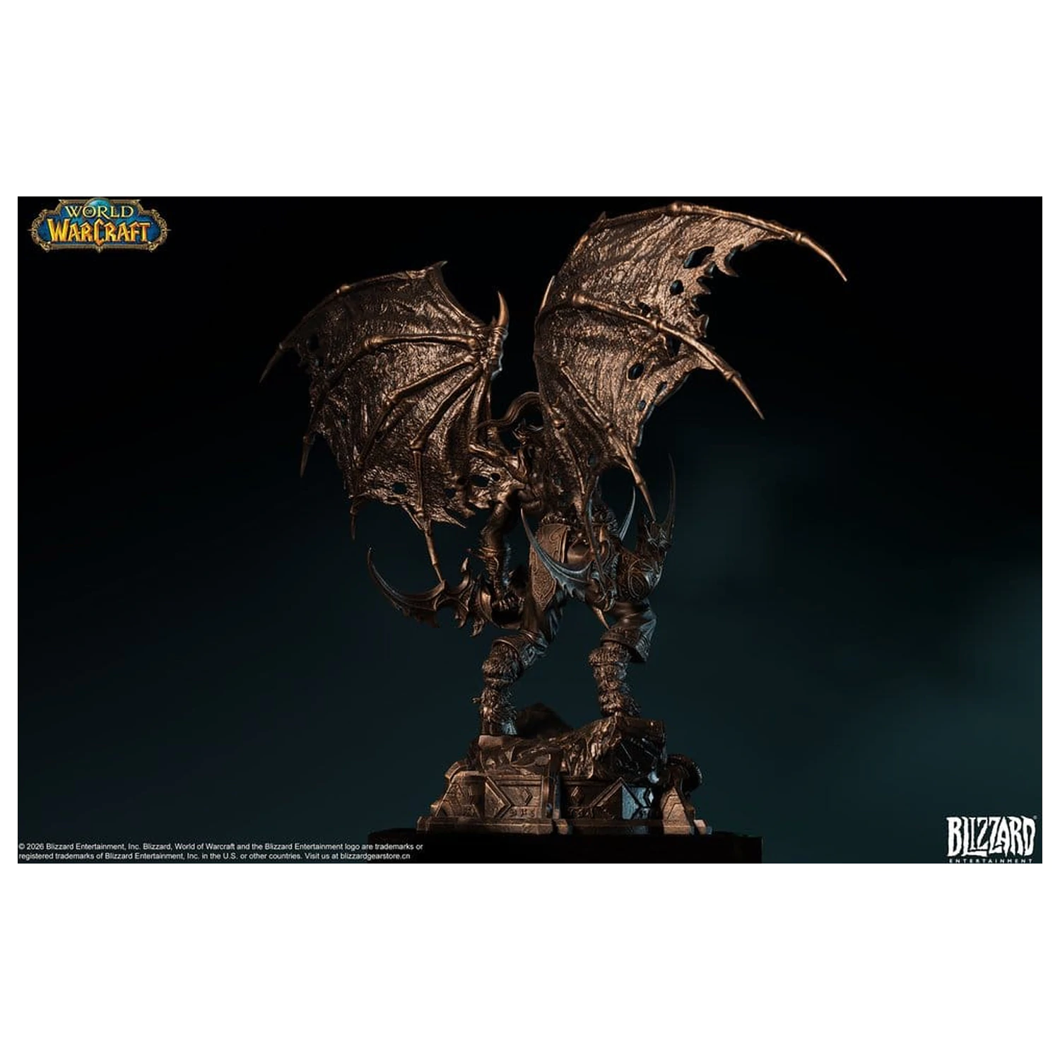 World of Warcraft kip v merilu 1/10 Illidan Stormrage (bronaste barve) 34 cm fotografija izdelka