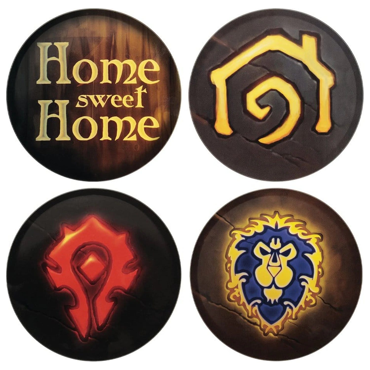 World of Warcraft Podstavki 4-Pack Tiskani kovinski fotografija izdelka