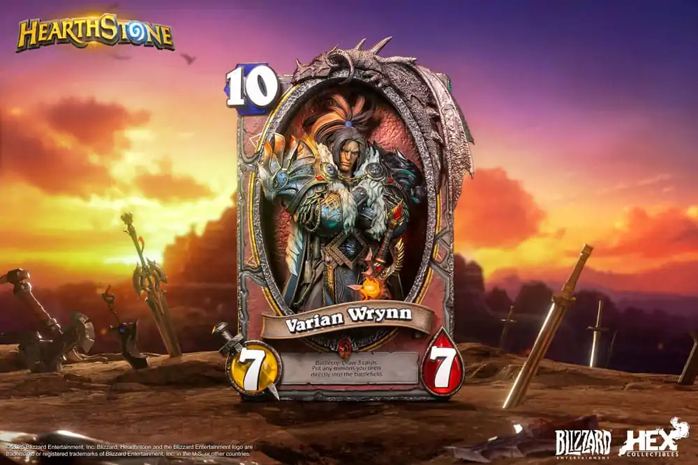 Hearthstone 3D Umetniški Okvirni Kip Varian Wrynn 31 cm fotografija izdelka
