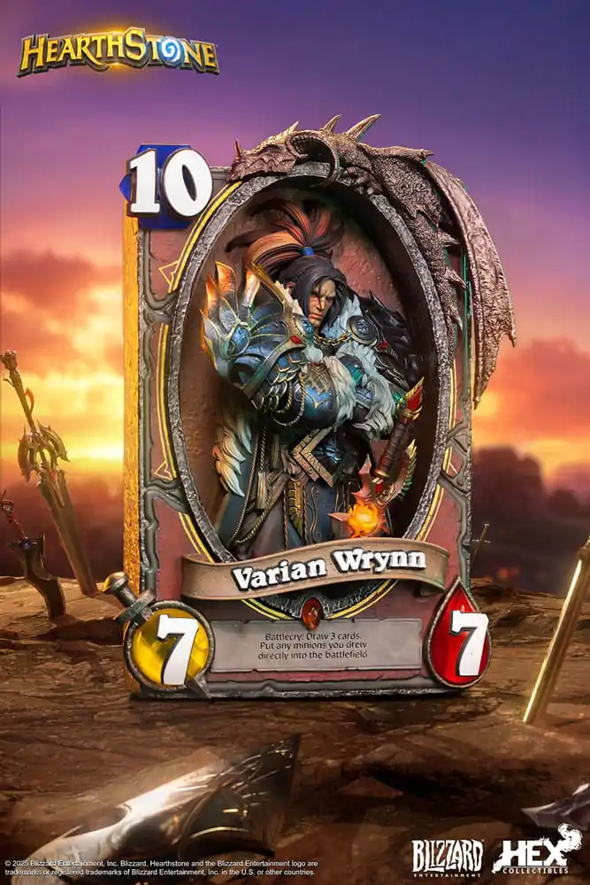 Hearthstone 3D Umetniški Okvirni Kip Varian Wrynn 31 cm fotografija izdelka