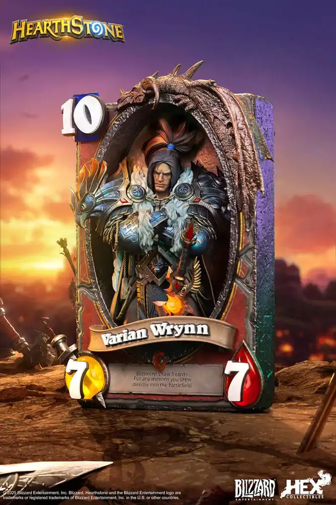 Hearthstone 3D Umetniški Okvirni Kip Varian Wrynn 31 cm fotografija izdelka