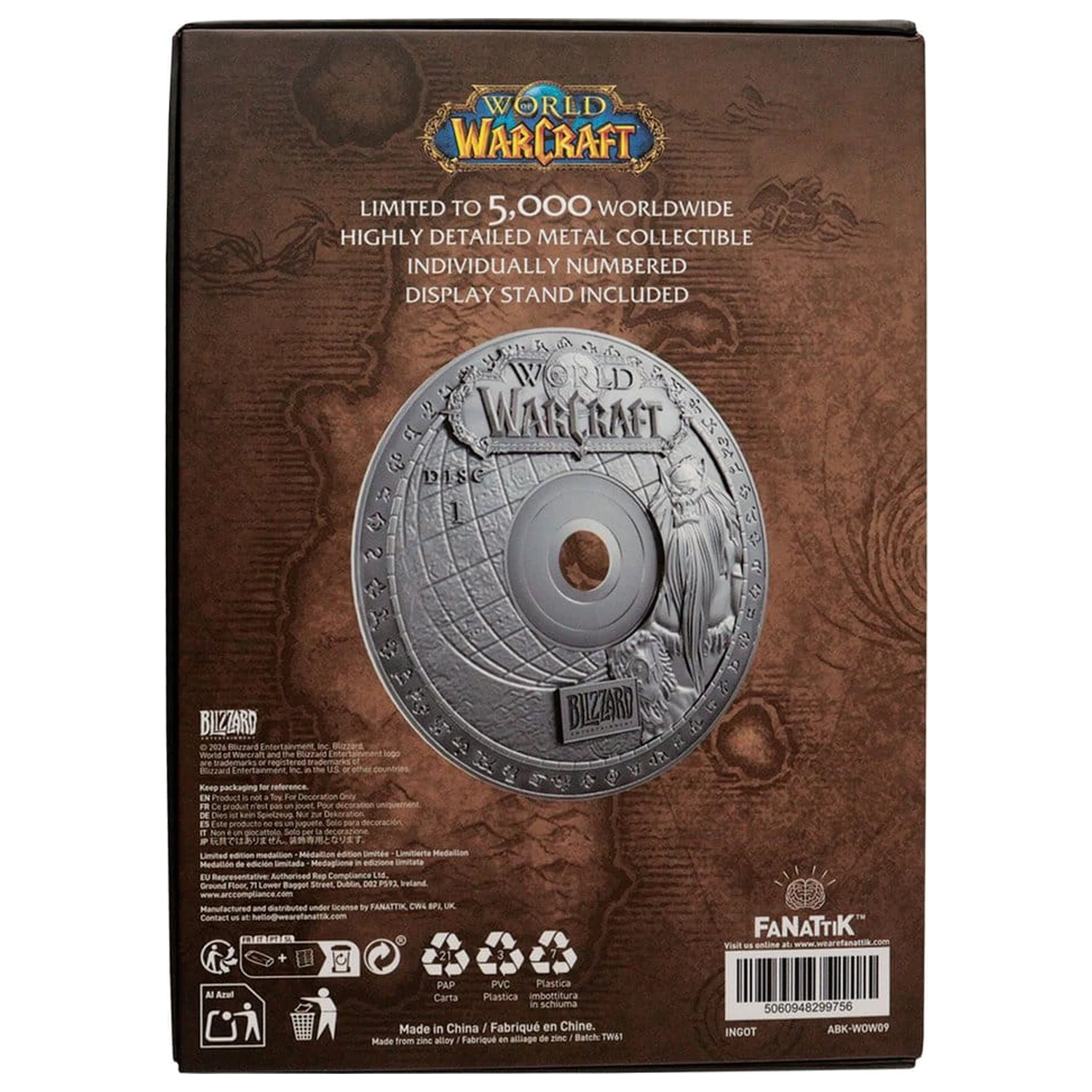 World of Warcraft Replika CD-ROM Omejena izdaja 11 cm fotografija izdelka