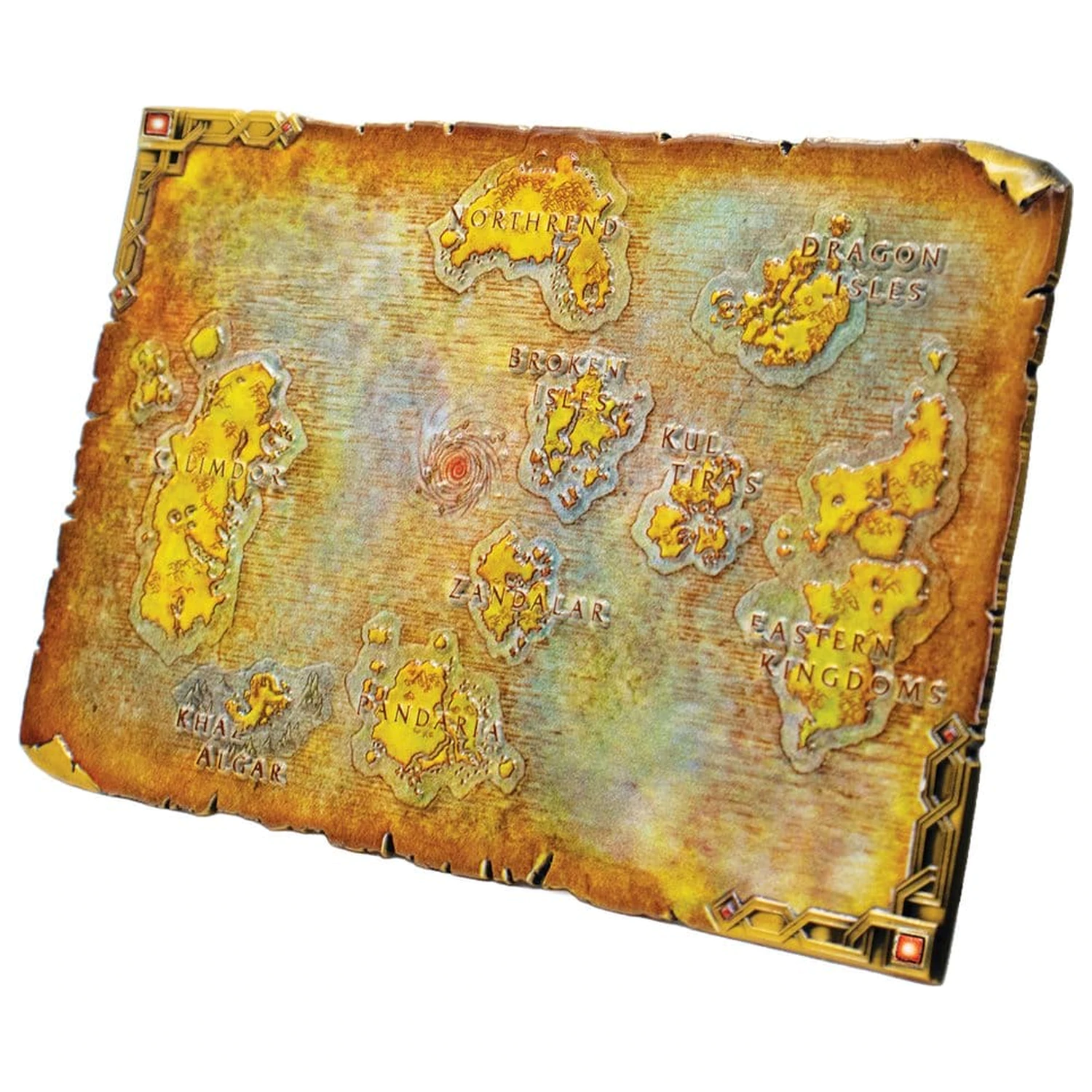 World of Warcraft replika kovinske karte Azeroth, omejena izdaja, 12 x 18 cm fotografija izdelka