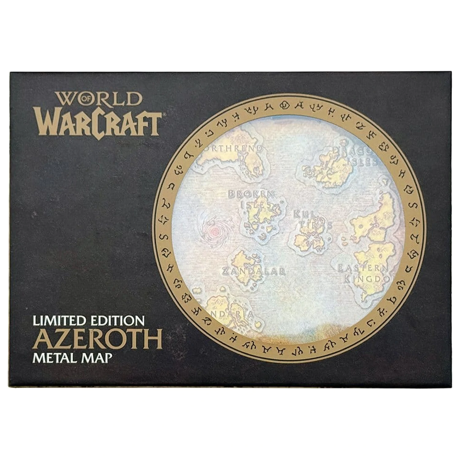 World of Warcraft replika kovinske karte Azeroth, omejena izdaja, 12 x 18 cm fotografija izdelka
