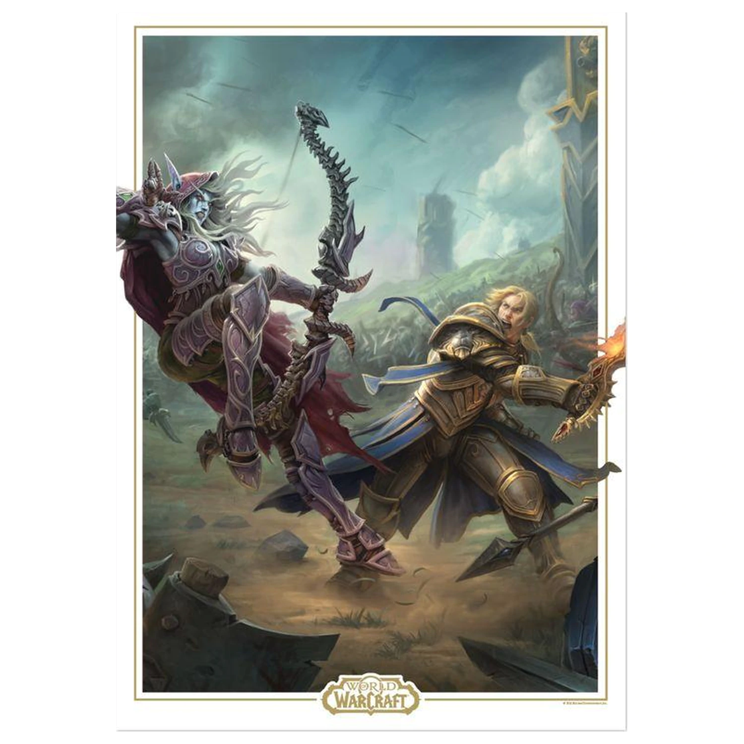 World of Warcraft Sylvanas vs Anduin umetniški tisk omejena izdaja fotografija izdelka