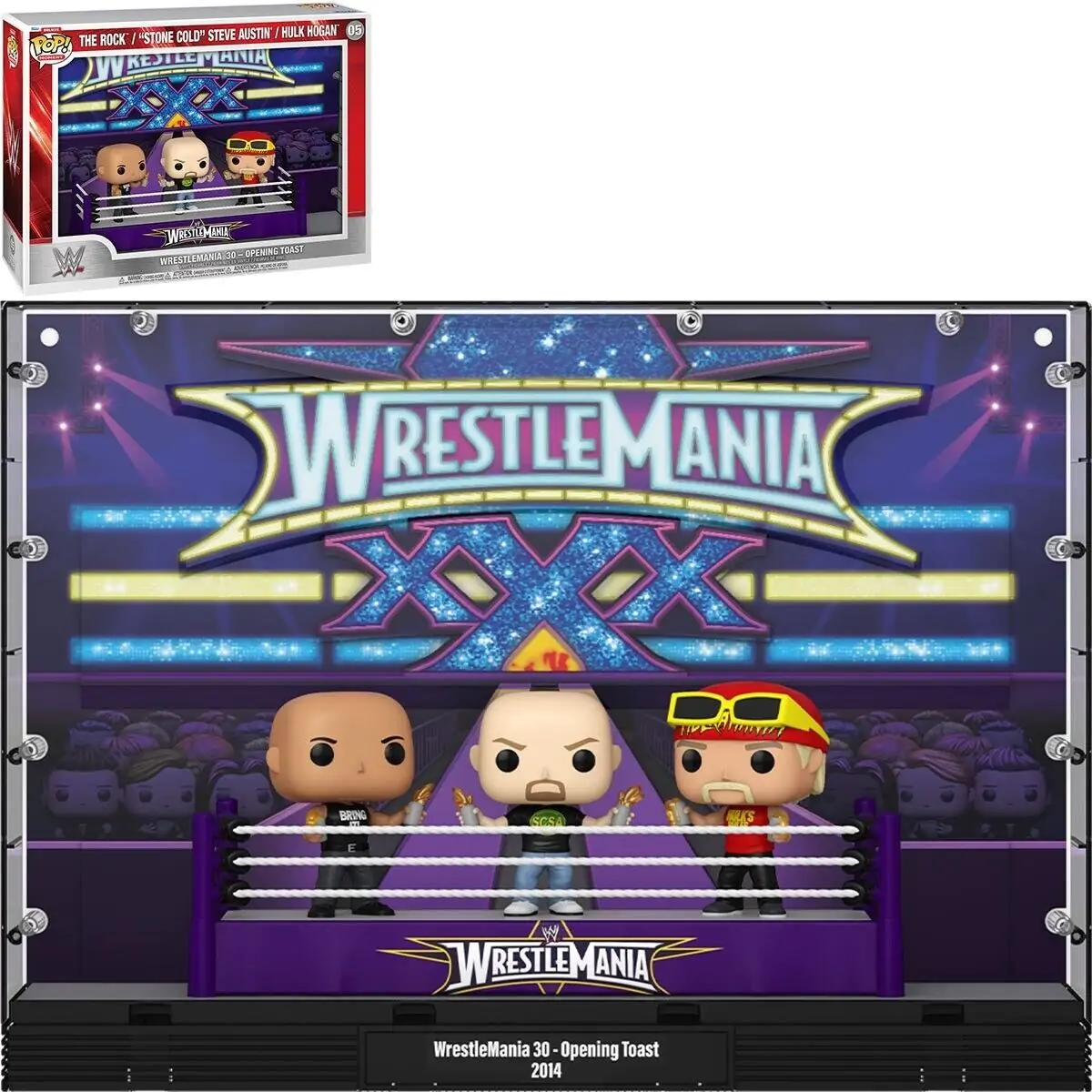 WWE Funko POP Moments Deluxe Vinilne Figure 3-Pack Wrestlemania 30 Opening Toast fotografija izdelka