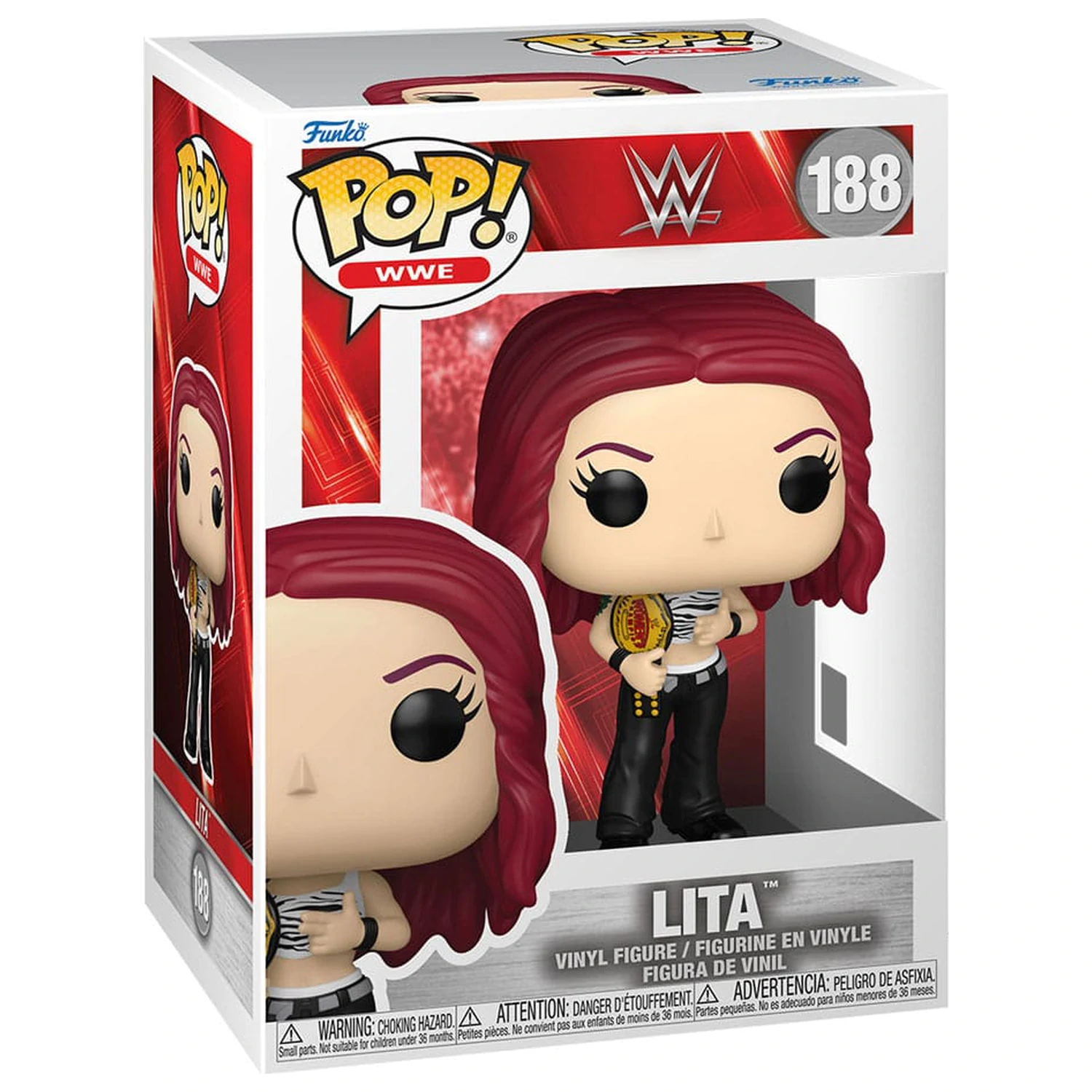 WWE Funko POP! Vinilna figura Lita s šampionskim pasom 9 cm fotografija izdelka