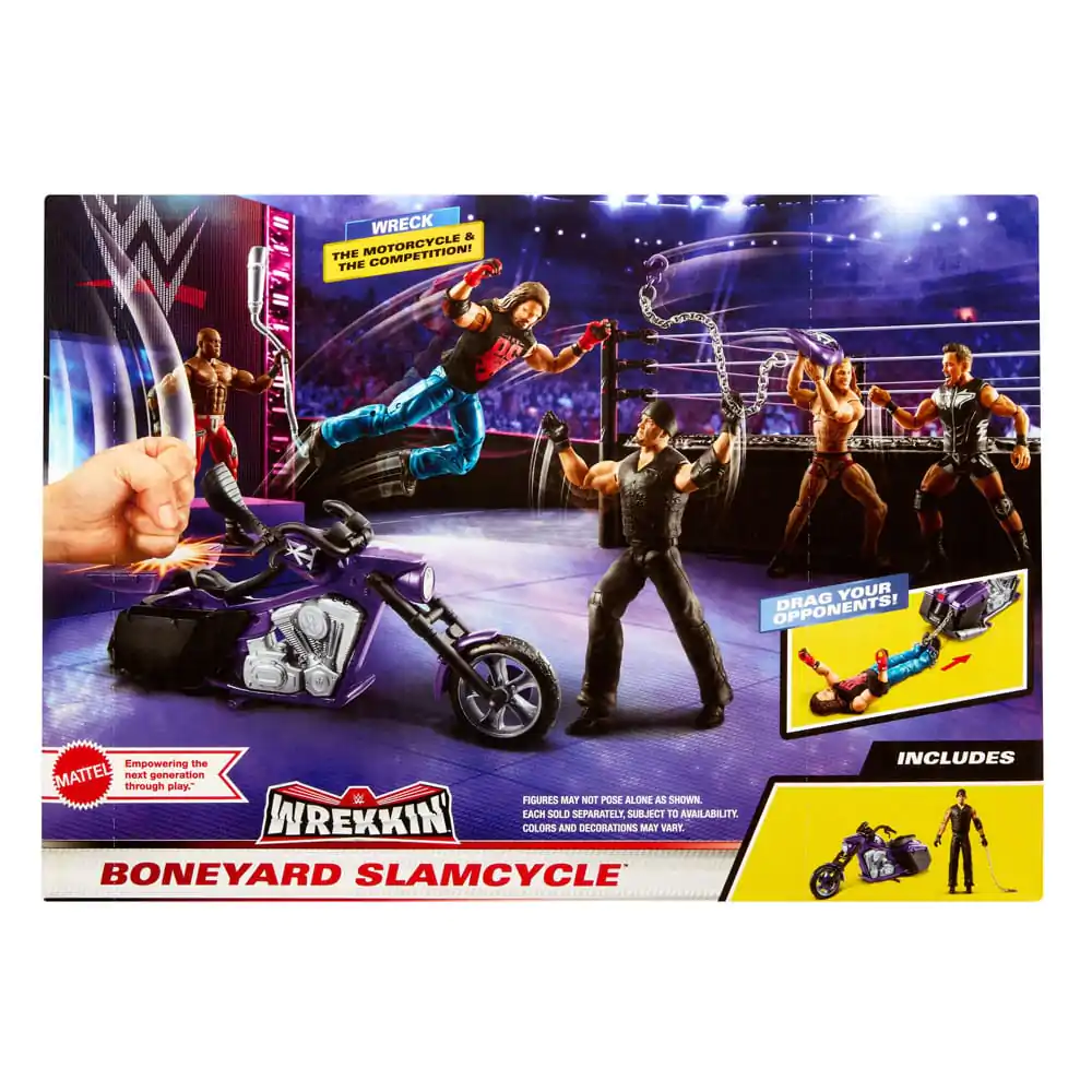 WWE Wrekkin' Vehicle Big Evil Slamcycle s figurico Undertaker Action 15 cm fotografija izdelka