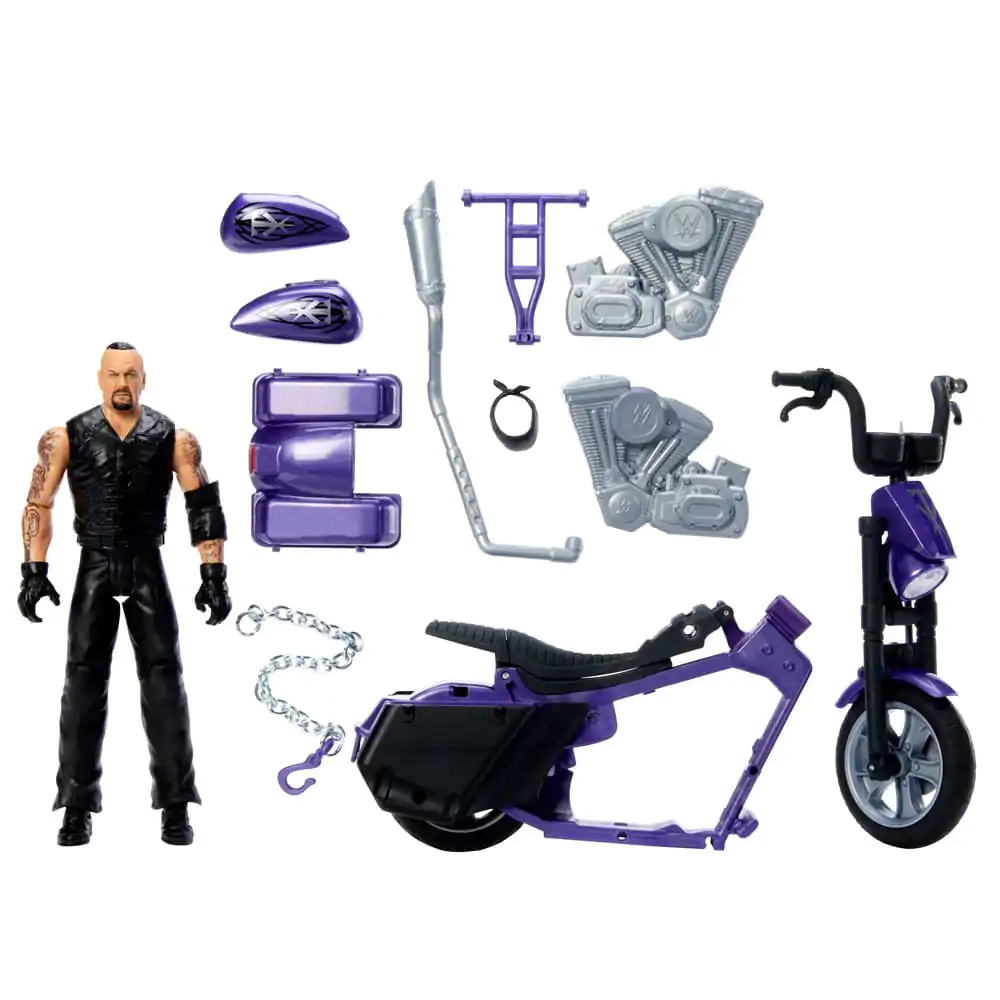 WWE Wrekkin' Vehicle Big Evil Slamcycle s figurico Undertaker Action 15 cm fotografija izdelka