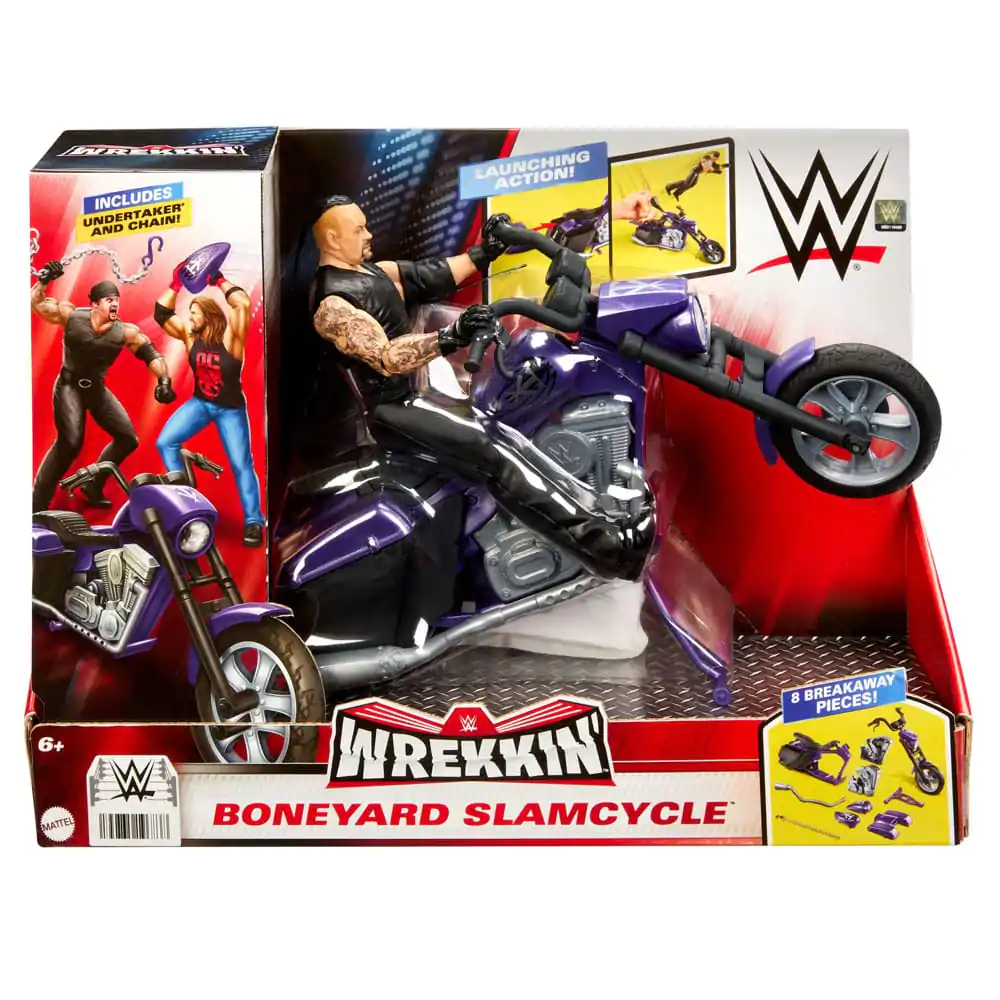 WWE Wrekkin' Vehicle Big Evil Slamcycle s figurico Undertaker Action 15 cm fotografija izdelka