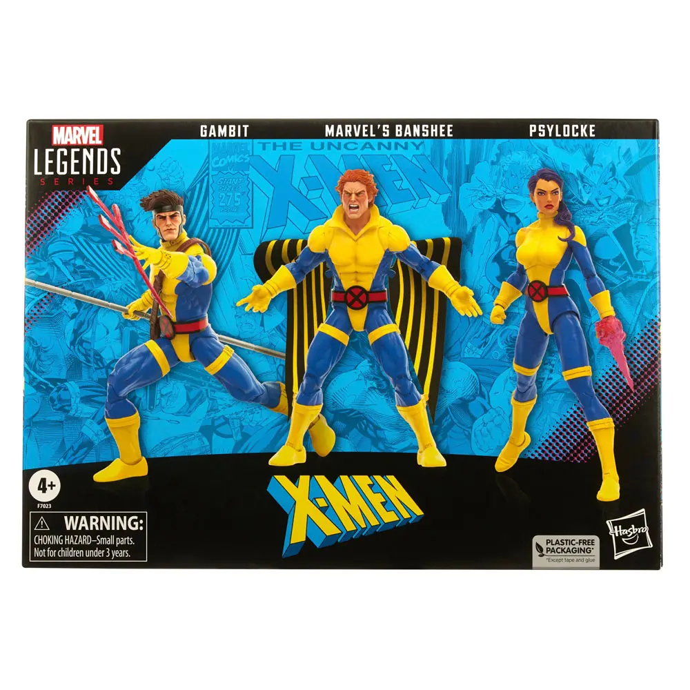 X-Men 60th Anniversary Marvel Legends Trojni paket akcijskih figur Gambit, Marvel's Banshee, Psylocke 15 centimetrov fotografija izdelka