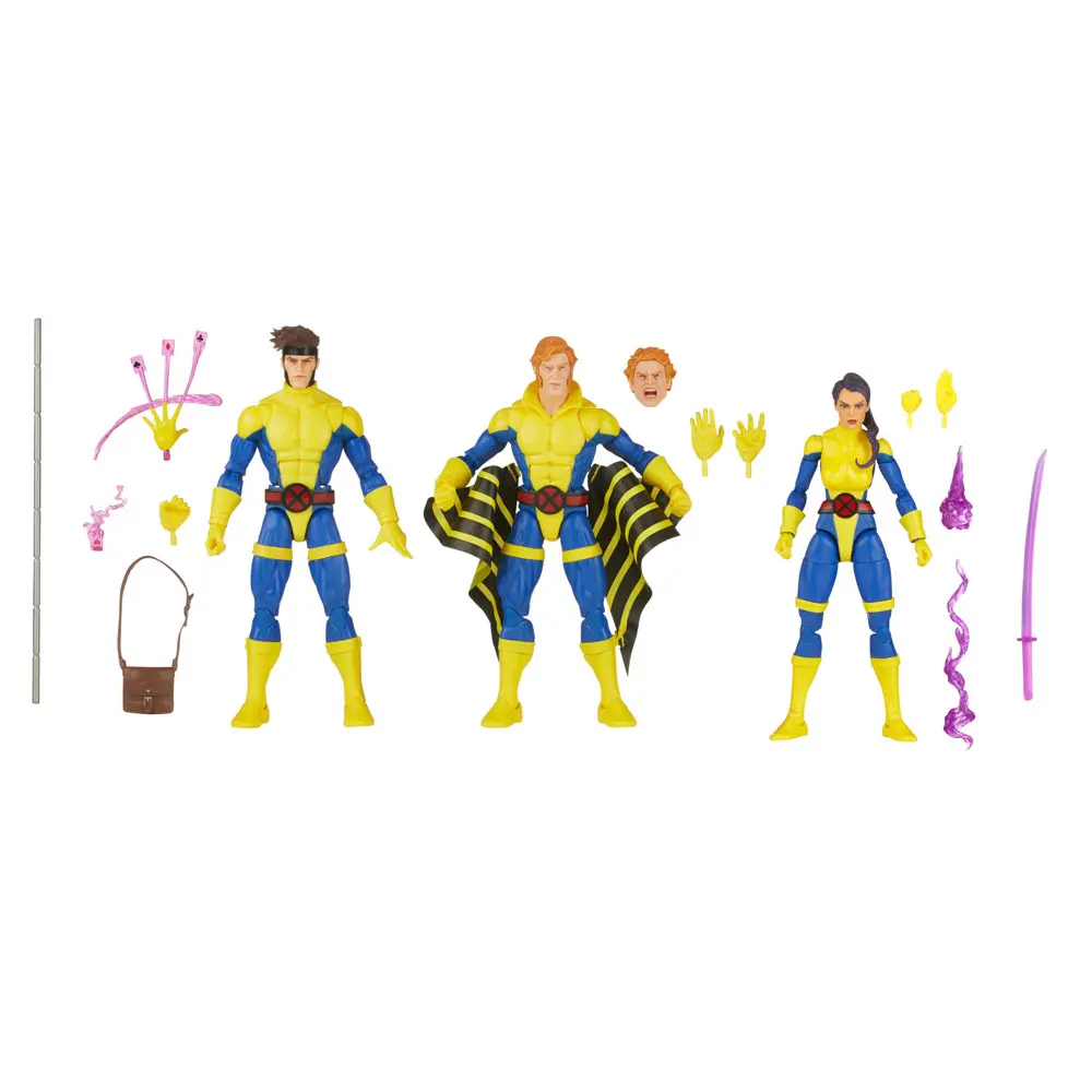 X-Men 60th Anniversary Marvel Legends Trojni paket akcijskih figur Gambit, Marvel's Banshee, Psylocke 15 centimetrov fotografija izdelka