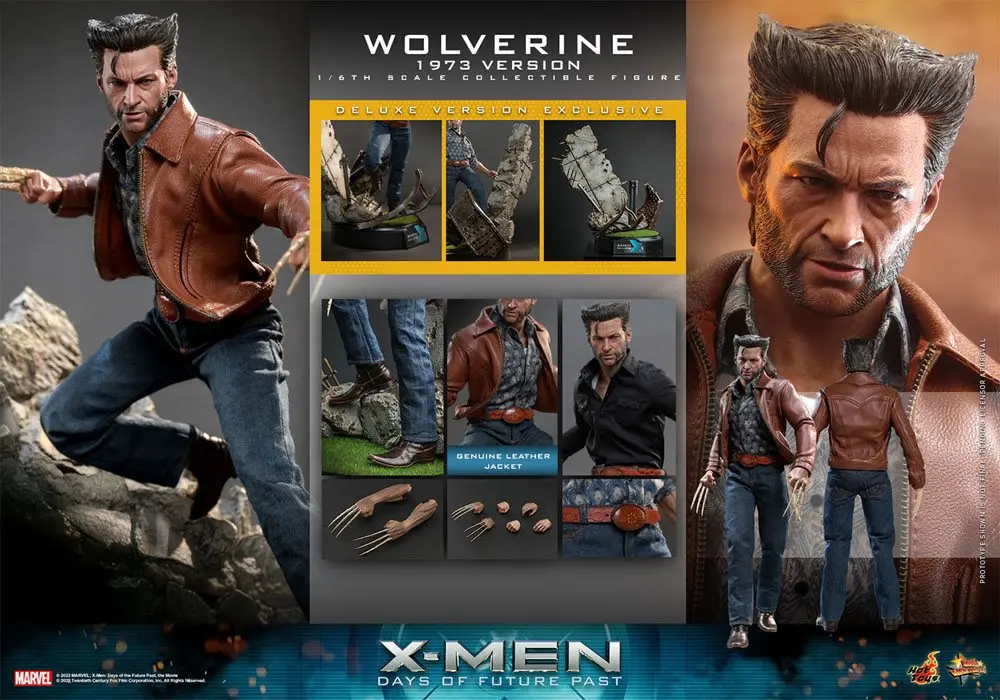 X-Men Days of Future Past Movie Masterpiece akcijska figura 1/6 Wolverine (1973 Version) Deluxe Version 30 cm fotografija izdelka