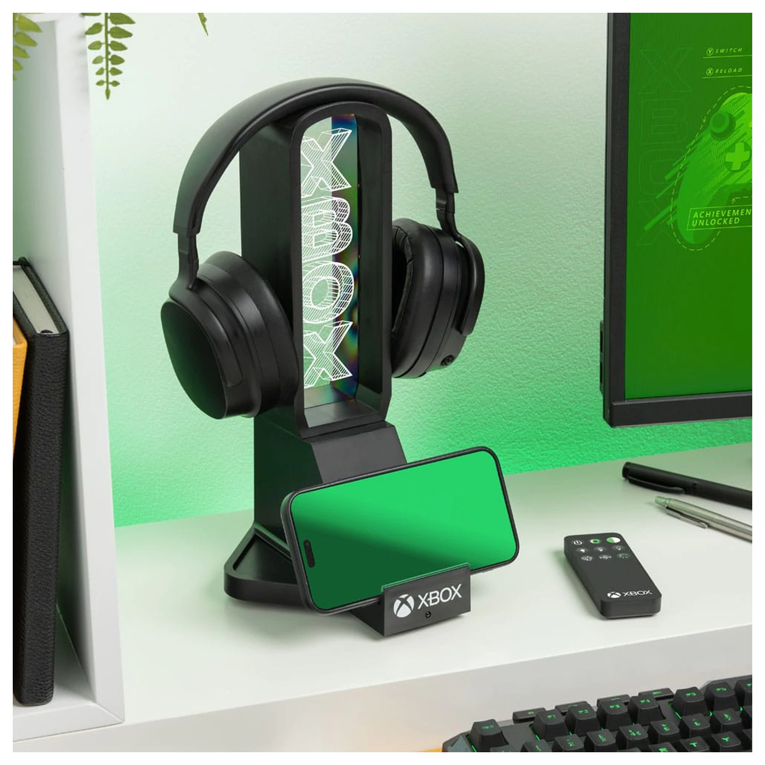 XBox namizno stojalo za slušalke z lučko 30 cm fotografija izdelka
