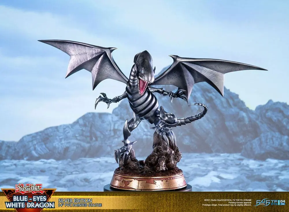 Yu-Gi-Oh! PVC kip Blue-Eyes White Dragon Silver Edition 35 cm fotografija izdelka