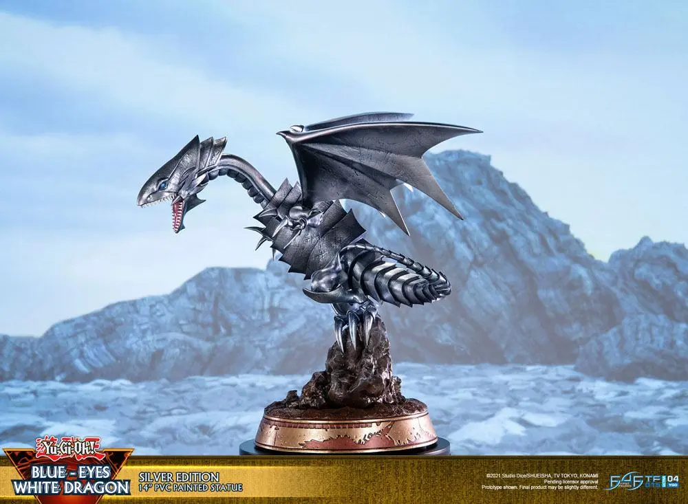 Yu-Gi-Oh! PVC kip Blue-Eyes White Dragon Silver Edition 35 cm fotografija izdelka