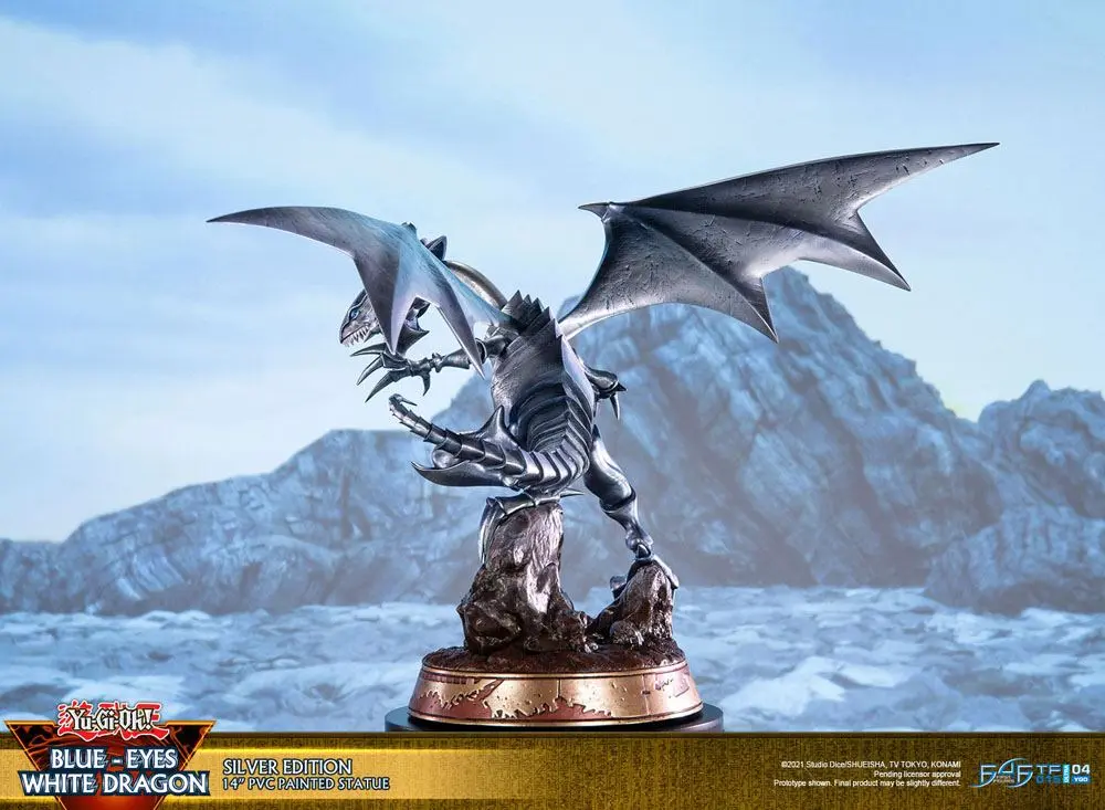 Yu-Gi-Oh! PVC kip Blue-Eyes White Dragon Silver Edition 35 cm fotografija izdelka