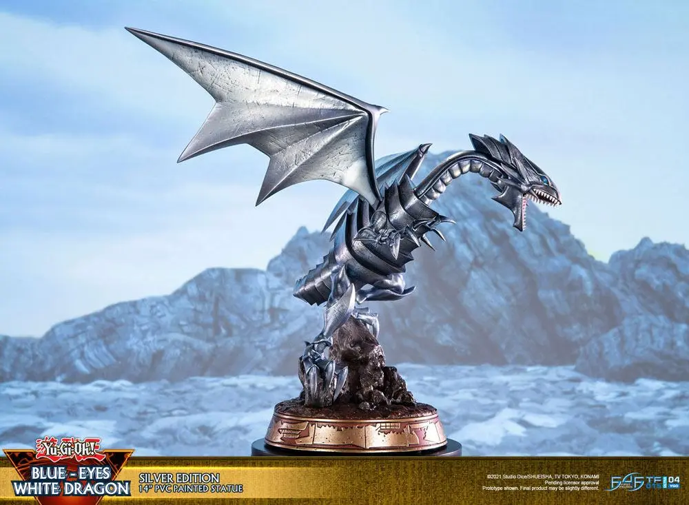 Yu-Gi-Oh! PVC kip Blue-Eyes White Dragon Silver Edition 35 cm fotografija izdelka