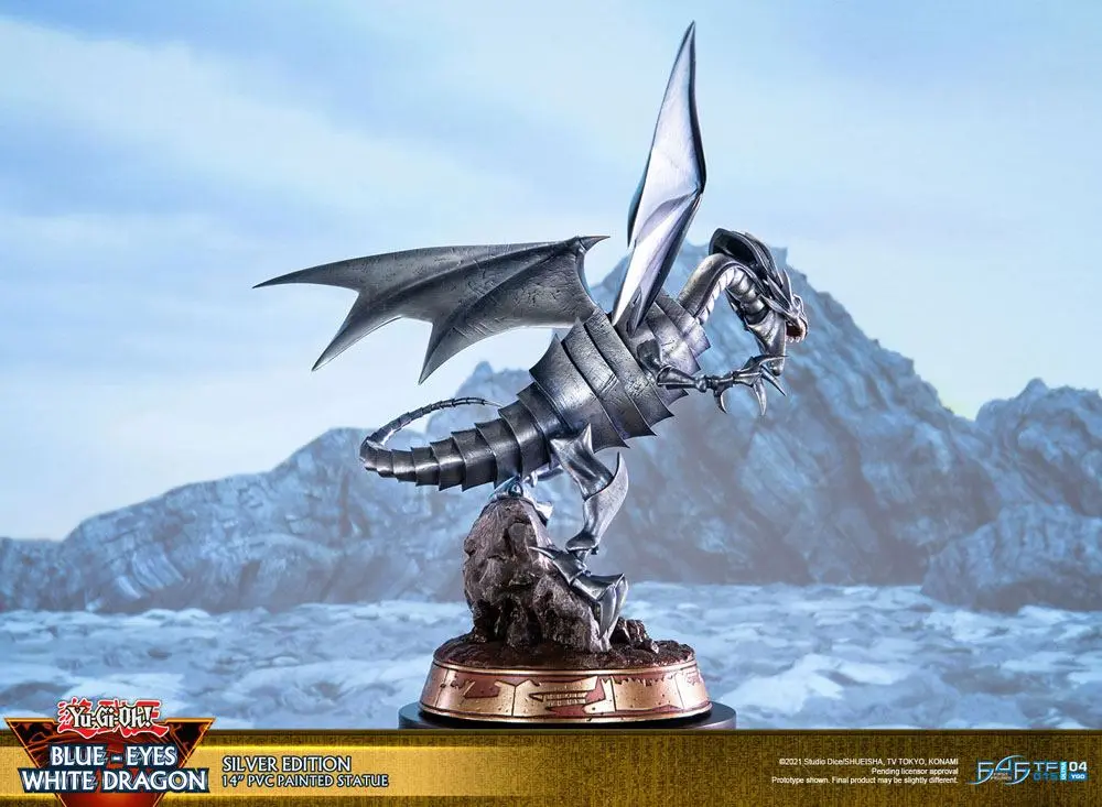 Yu-Gi-Oh! PVC kip Blue-Eyes White Dragon Silver Edition 35 cm fotografija izdelka