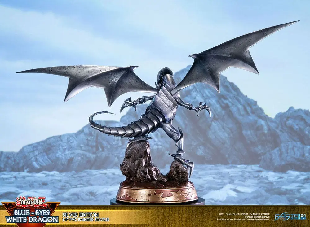 Yu-Gi-Oh! PVC kip Blue-Eyes White Dragon Silver Edition 35 cm fotografija izdelka