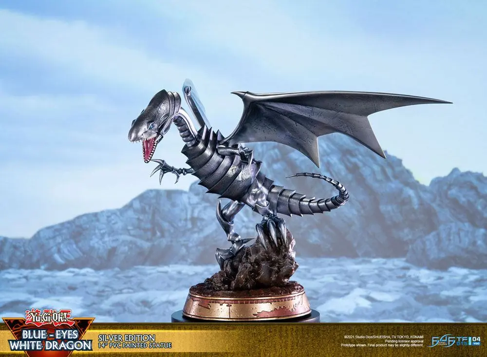 Yu-Gi-Oh! PVC kip Blue-Eyes White Dragon Silver Edition 35 cm fotografija izdelka