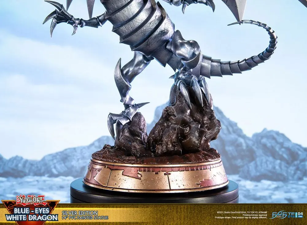 Yu-Gi-Oh! PVC kip Blue-Eyes White Dragon Silver Edition 35 cm fotografija izdelka