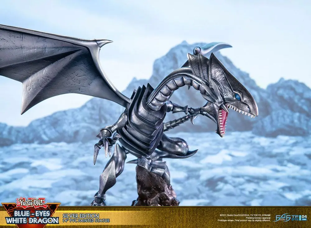 Yu-Gi-Oh! PVC kip Blue-Eyes White Dragon Silver Edition 35 cm fotografija izdelka