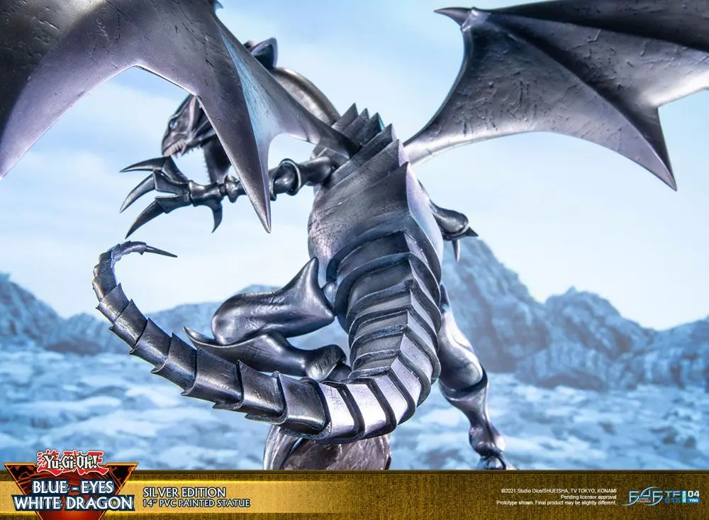Yu-Gi-Oh! PVC kip Blue-Eyes White Dragon Silver Edition 35 cm fotografija izdelka