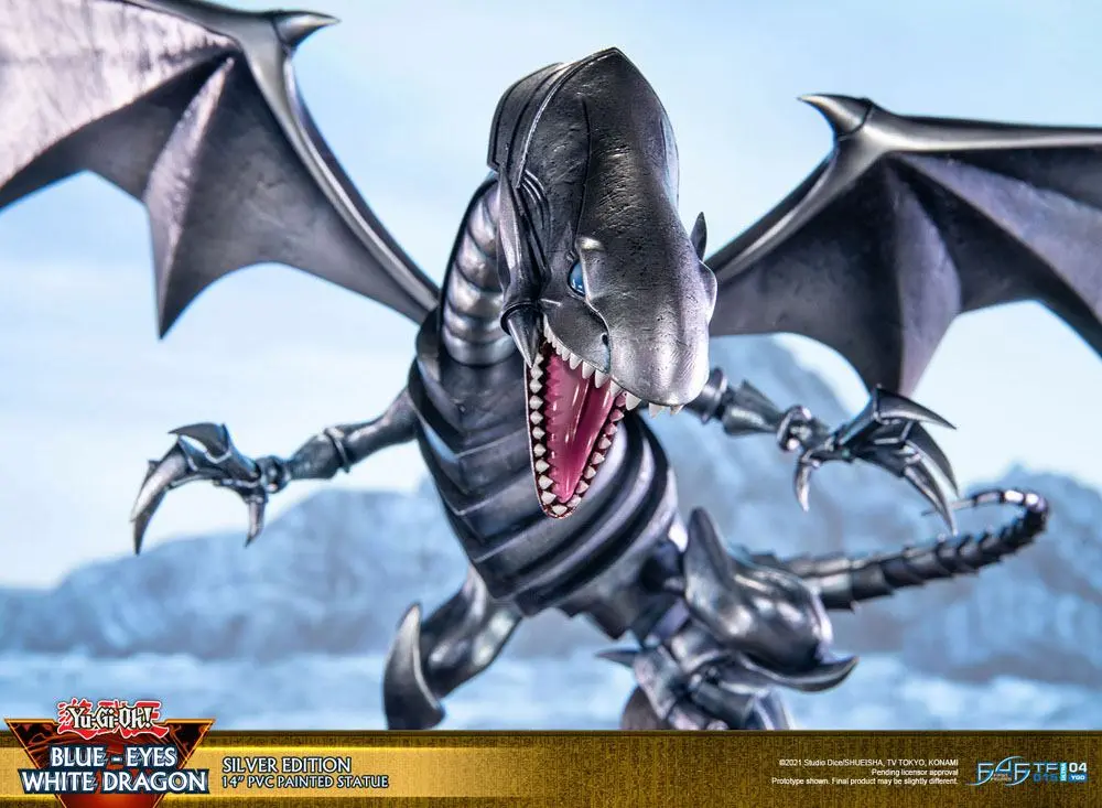 Yu-Gi-Oh! PVC kip Blue-Eyes White Dragon Silver Edition 35 cm fotografija izdelka