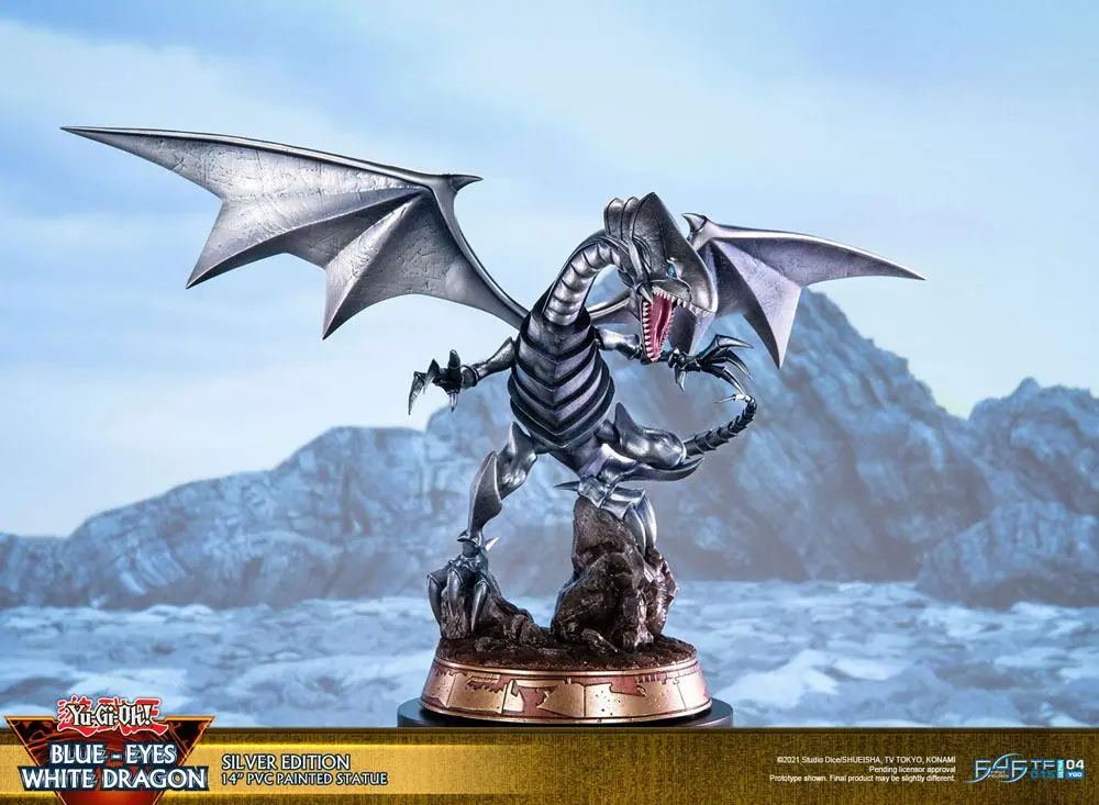 Yu-Gi-Oh! PVC kip Blue-Eyes White Dragon Silver Edition 35 cm fotografija izdelka