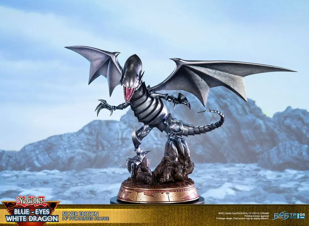 Yu-Gi-Oh! PVC kip Blue-Eyes White Dragon Silver Edition 35 cm fotografija izdelka