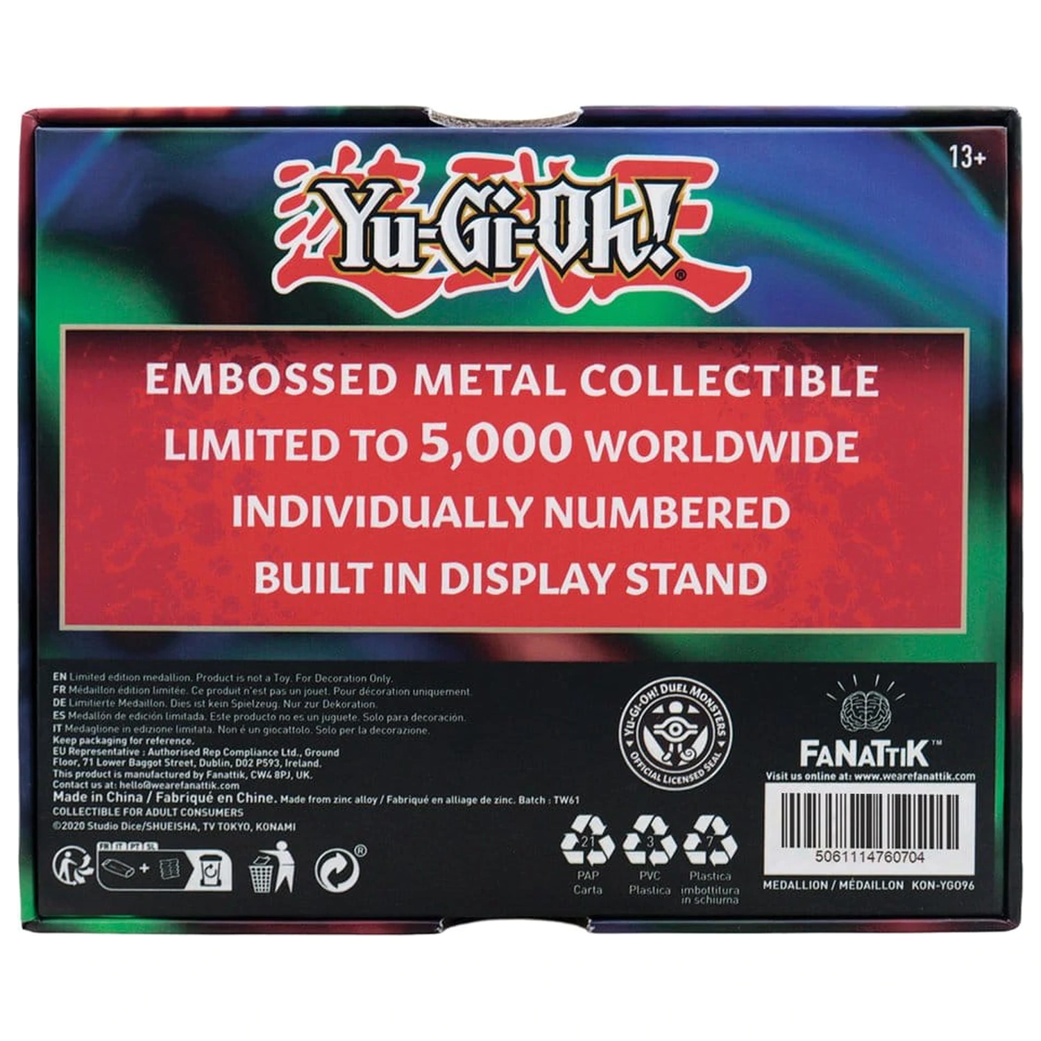 Yu-Gi-Oh! medaljon Exodia Head omejena izdaja fotografija izdelka