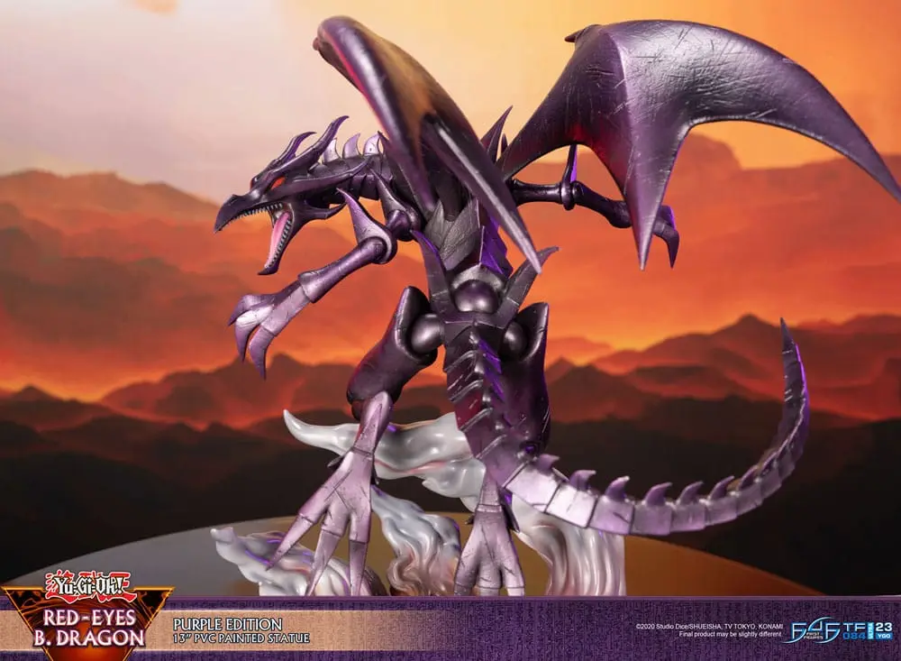 Yu-Gi-Oh! PVC Kip Red-Eyes B. Dragon vijolične barve 33 cm fotografija izdelka