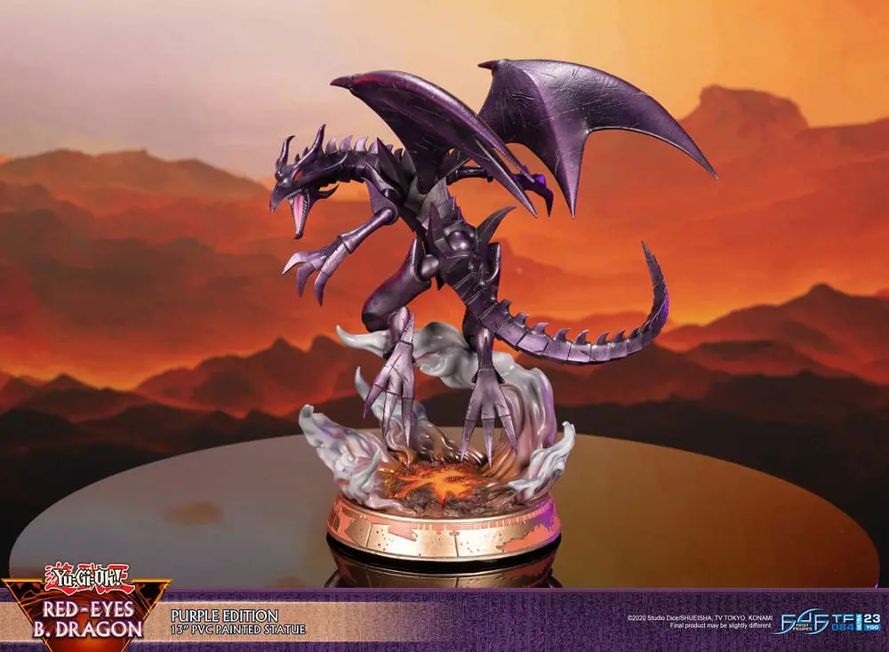 Yu-Gi-Oh! PVC Kip Red-Eyes B. Dragon vijolične barve 33 cm fotografija izdelka