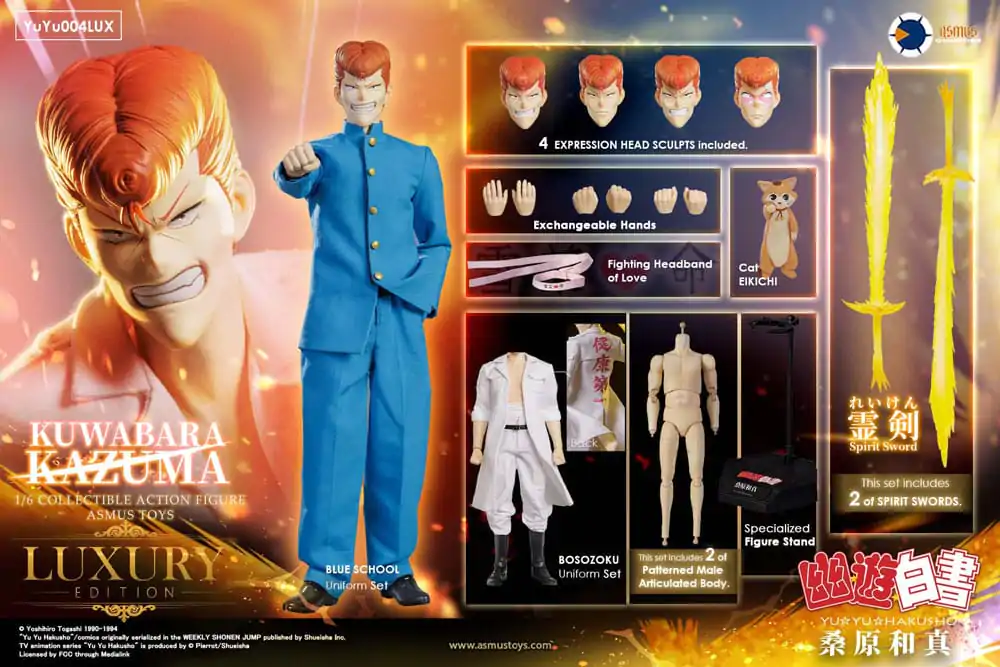 Yu Yu Hakusho akcijska figura 1/6 Kazuma Kuwabara (Luxury Version) 30 cm fotografija izdelka