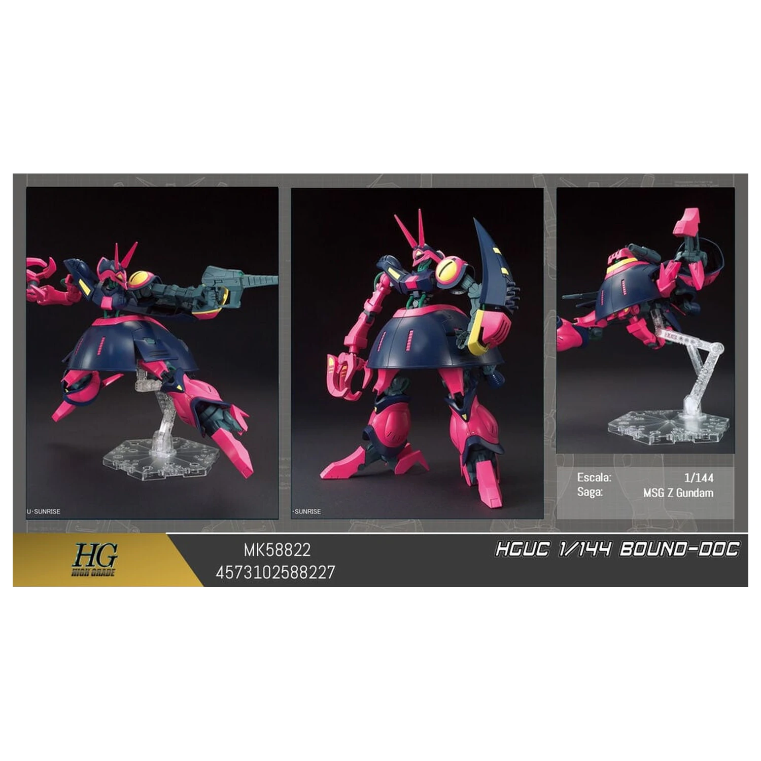Zeta Gundam NRX-055 Baund Doc Mobile Suit Komplet modela HGUC 1/144 fotografija izdelka