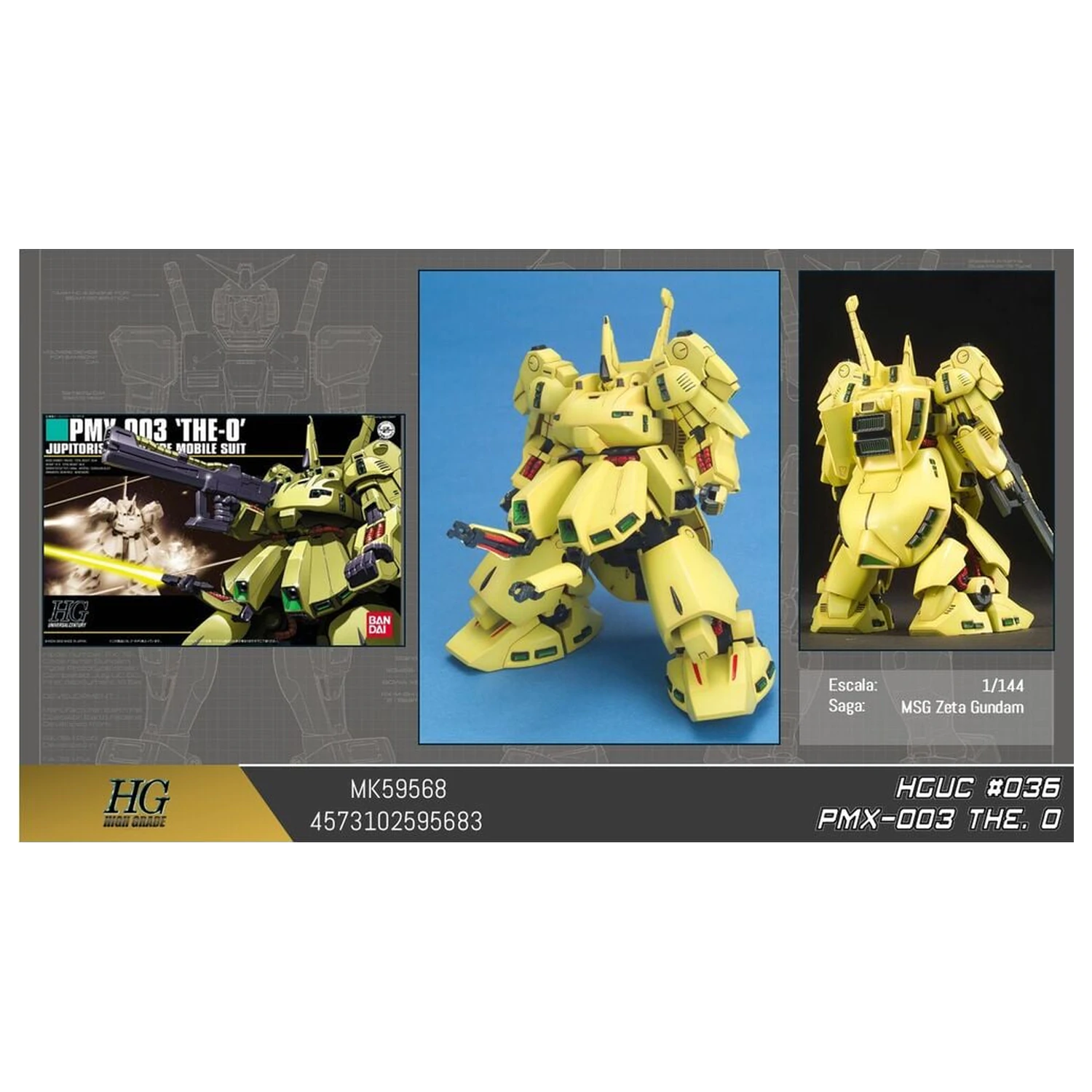 Zeta Gundam PMX-003 The-O mobilna obleka komplet modela HGUC 1/144 fotografija izdelka