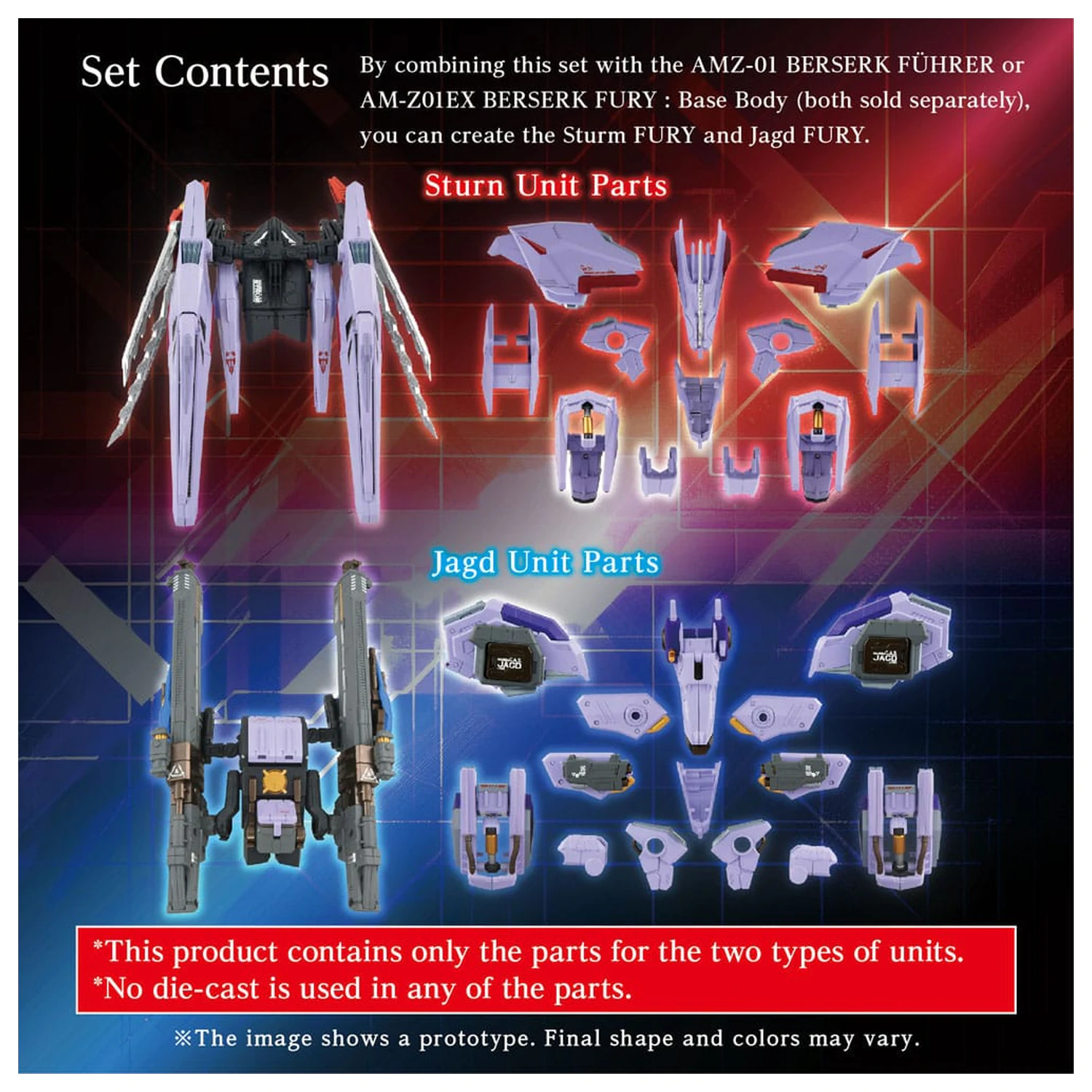 Zoids komplet modelov komplet dodatkov AM-Z01CP Berserk Fury Sturm & Jagd Unit fotografija izdelka