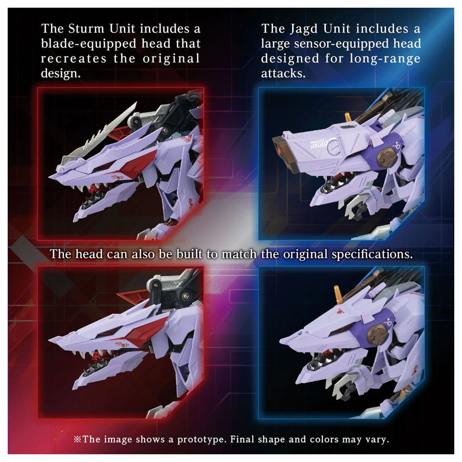Zoids komplet modelov komplet dodatkov AM-Z01CP Berserk Fury Sturm & Jagd Unit fotografija izdelka
