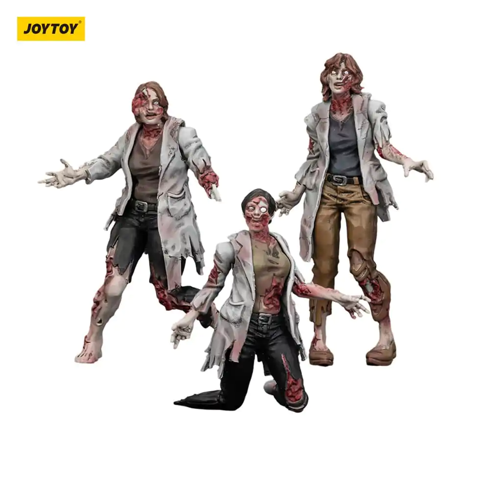 Zombie Dark Source akcijske figure - 3-Pack znanstvenice (ženske) 8 cm fotografija izdelka